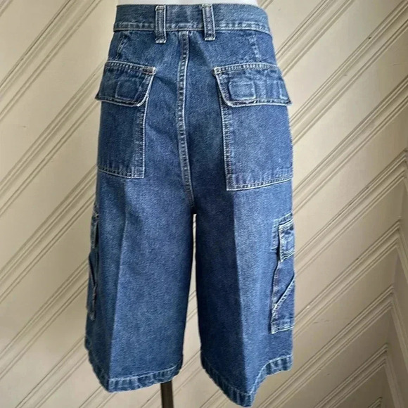 Vintage Denim Cargo Style Shorts Size 33 - Picture 12 of 12